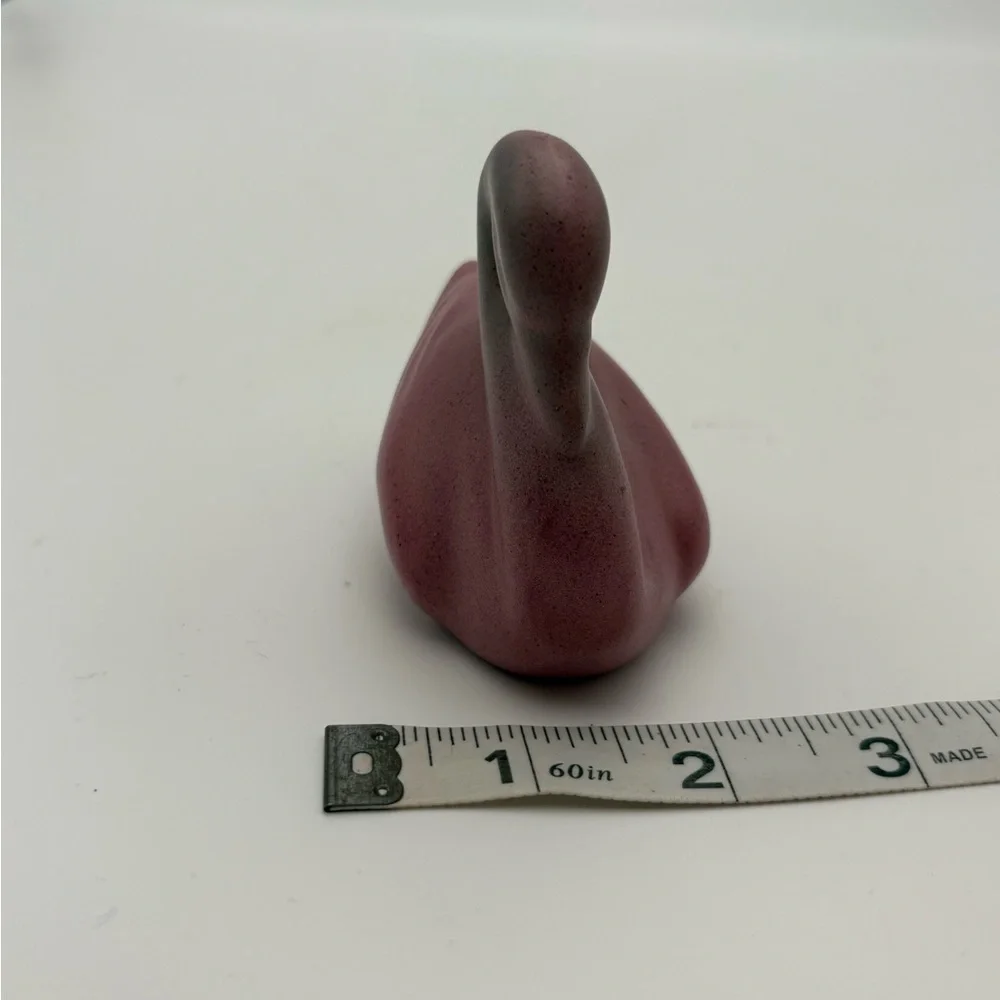 Vintage Pink Ceramic Small Swan Figurine